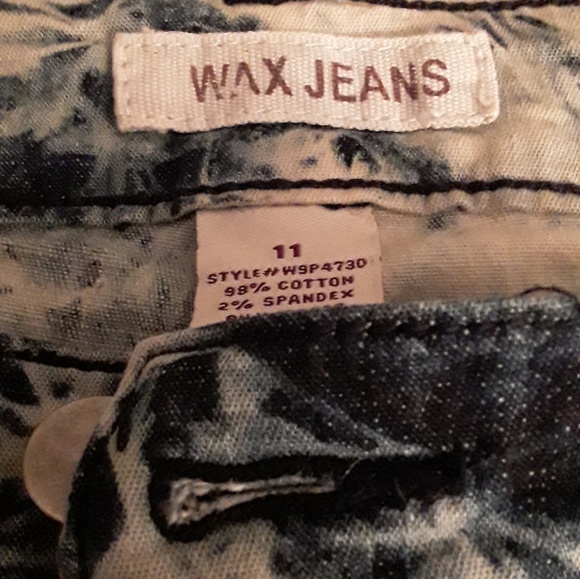 Tye dye blue Waxs Jeans Sz 11 skinny - Picture 6 of 8